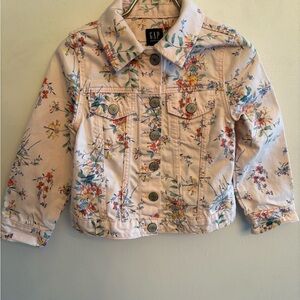 GAP Kids Pink Floral Jean Jacket